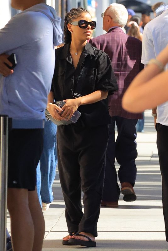 HALLE BAILEY Out on Rodeo Drive in Beverly Hills 10/11/2023