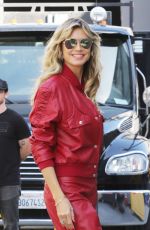 HEIDI KLUM Arrives on the Set of AGT Spinoff in Los Angeles 10/13/2023