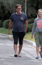 HELEN HUNT and Jeffrey Nordling Out with Her Dog in Los Angeles 10/22/2023