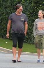 HELEN HUNT and Jeffrey Nordling Out with Her Dog in Los Angeles 10/22/2023