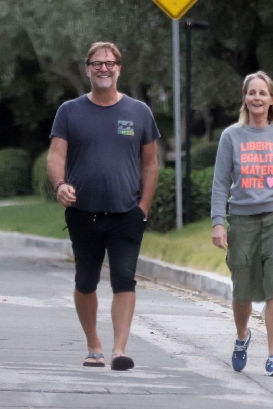 HELEN HUNT and Jeffrey Nordling Out with Her Dog in Los Angeles 10/22/2023