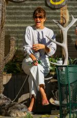 HELENA CHRISTENSEN and a Friend Out for Coffee in New York 10/19/2023