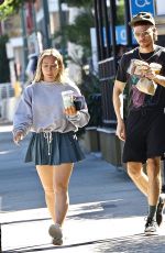 HIALRY DUFF and Matthew Coma Leaves Western Bagel in Studio City 10/15/2023