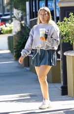 HIALRY DUFF and Matthew Coma Leaves Western Bagel in Studio City 10/15/2023