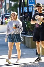 HIALRY DUFF and Matthew Coma Leaves Western Bagel in Studio City 10/15/2023