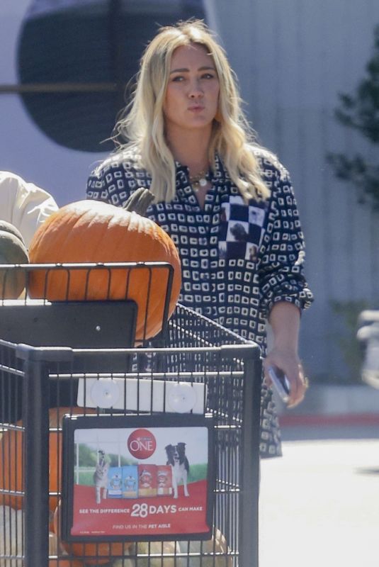 HILARY DUFF at a Pumpkin Shopping Trip at Ralph