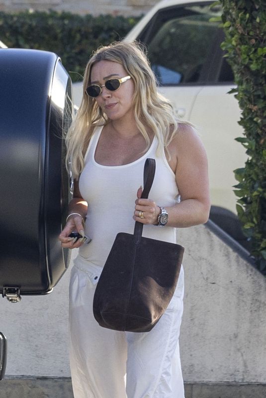 HILARY DUFF Out and About in Studio City 10/19/2023