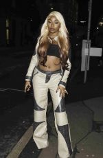 INDIYAH POLACK Arrives at Mnky Hse Club in Manchester 01/14/2023