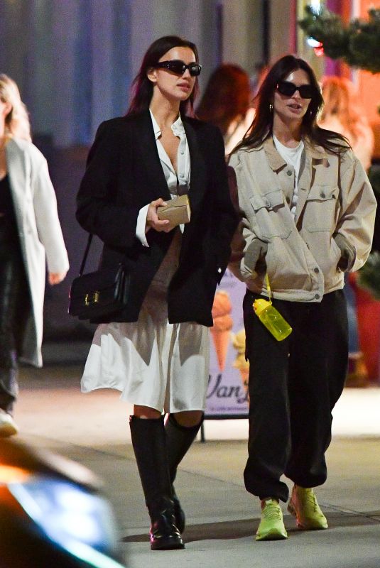 IRINA SHAYK and EMILY RATAJKOWSKI Out for Dinner in New York 10/21/2023