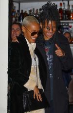 JADA PINKETT and WILLOW SMITH Leaves Il Mulino Prime in New York 10/17/2023