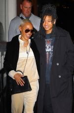 JADA PINKETT and WILLOW SMITH Leaves Il Mulino Prime in New York 10/17/2023