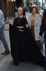 JADA PINKETT SMITH Arrives at Late Show with Stephen Colbert in New York 10/16/2023