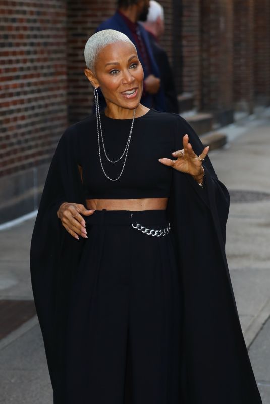 JADA PINKETT SMITH Arrives at Late Show with Stephen Colbert in New York 10/16/2023