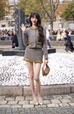 JANG WON-YOUNG Arrives at Miu Miu Womenswear Spring/Summer 2024 Show at Paris Fashion Week 10/03/2023