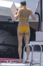 JENNIFER CONNELLY in a Yellow Bikini at a Yacht in Formentera, October 2023