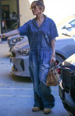 JENNIFER LOPEZ in Denim Jumpsuit Heading to a Meeting in Hollywood 10/06/2023