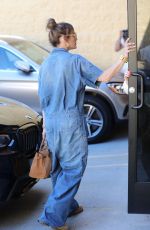 JENNIFER LOPEZ in Denim Jumpsuit Heading to a Meeting in Hollywood 10/06/2023