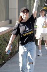 JERI RYAN at SAG Strike at Warner Brothers Studios in Burbank 10/16/2023