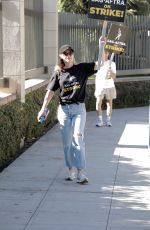 JERI RYAN at SAG Strike at Warner Brothers Studios in Burbank 10/16/2023