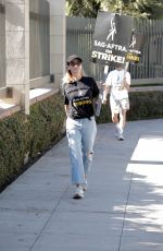 JERI RYAN at SAG Strike at Warner Brothers Studios in Burbank 10/16/2023