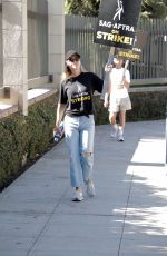 JERI RYAN at SAG Strike at Warner Brothers Studios in Burbank 10/16/2023