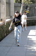 JERI RYAN at SAG Strike at Warner Brothers Studios in Burbank 10/16/2023