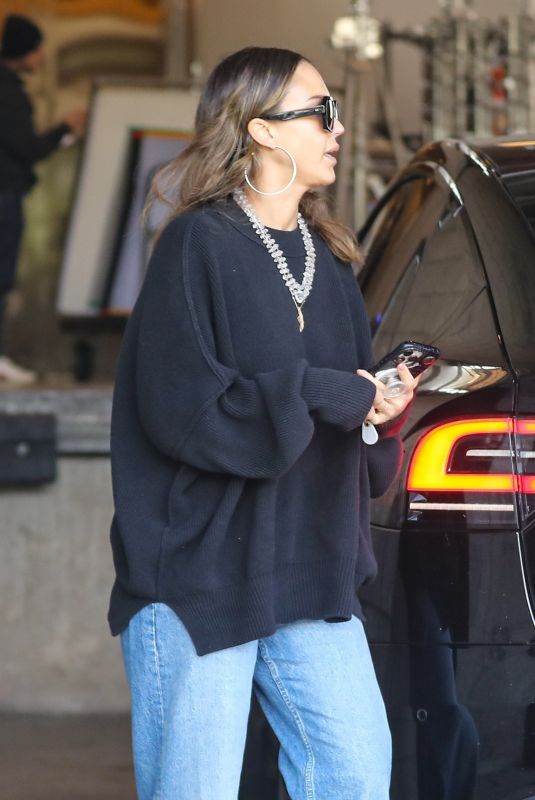 JESSICA ALBA Heading to Milk Studios in West Hollywood 10/30/2023