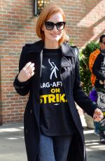 JESSICA CHASTAIN at Sag Strike in New York 10/16/2023