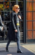 JESSICA CHASTAIN Leaves a Hotel in New York 10/16/2023