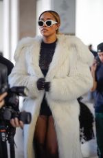 JORDYN WOODS Arrives at Nina Ricci Show at Paris Fashion Week 09/29/2023