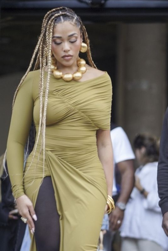 JORDYN WOODS Leaves a Fashion Show at Paris Fashion Week 10/01/2023