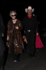 JULIA GARNER and Mark Foster Arrives at a Halloween Party 10/28/2023