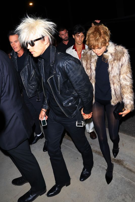 KAIA GERBER and Austin Butler Arrives at Casamigos Halloween Party in Los Angeles 10/27/2023