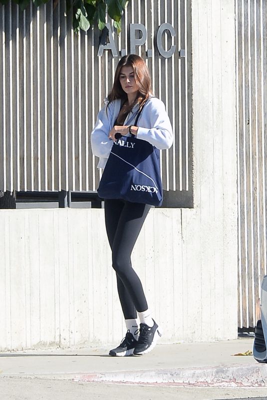 KAIA GERBER Leaves a Gym in Los Angeles 10/11/2023