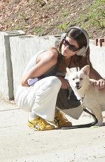 KAIA GERBER Out for a Dog Walk in Los Angeles 10/14/2023