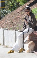 KAIA GERBER Out for a Dog Walk in Los Angeles 10/14/2023