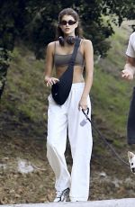KAIA GERBER Out Hiking with a Friend and Her Dog in Los Angeles 10/11/2023
