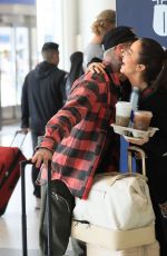 KAITLYN BRISTOWE and AJ McLean at LAX Airport 10/24/2023