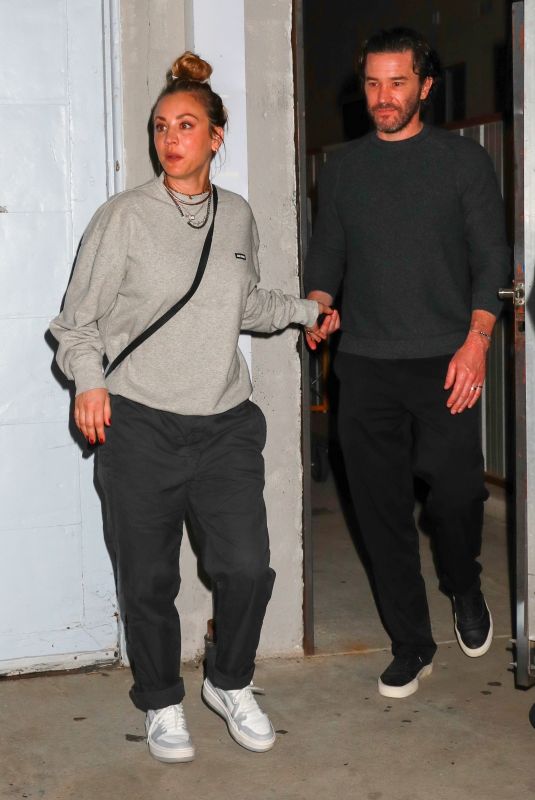 KALEY CUOCO and Tom Pelphrey Arrives Churchome Service at Saban Theater in Los Angeles 10/25/2023