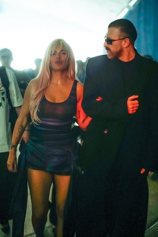 KAROL G Arrives at Mugler Womenswear Spring/Summer 2024 Show at Paris Fashion Week 10/02/2023