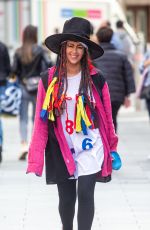 KATE GARAWAY Dressed as Boy George Outside Global Studios to Support Global