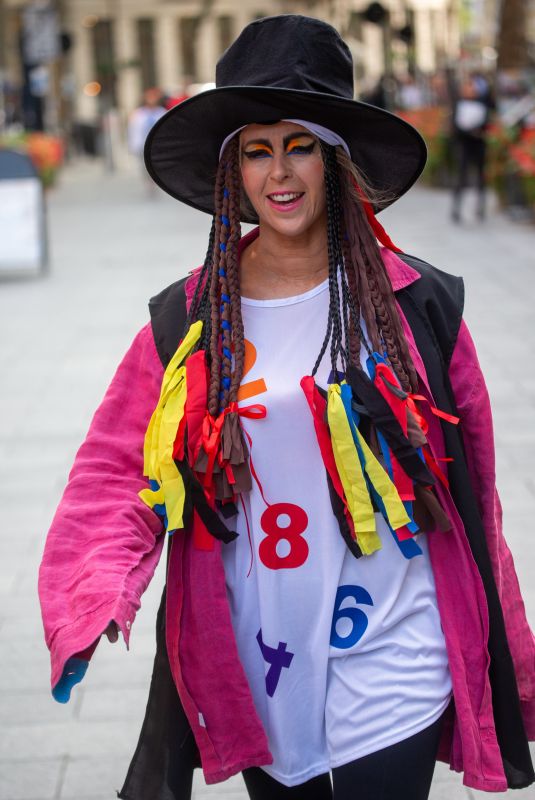 KATE GARAWAY Dressed as Boy George Outside Global Studios to Support Global’s Make Some Noise Charity Day in London 10/06/2023