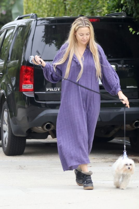 KATE HUDSON Out with Her Dog in Los Angeles 10/25/2023
