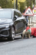 KATE LAWLER Out with Her Dog Shirley in London 10/10/2023