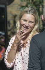 KATE MOSS Out Smoking During a Family Lunch with Her Brother and Father in London 09/10/2023