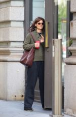 KATIE HOLMES Arrives at an Office Building in New York 10/25/2023