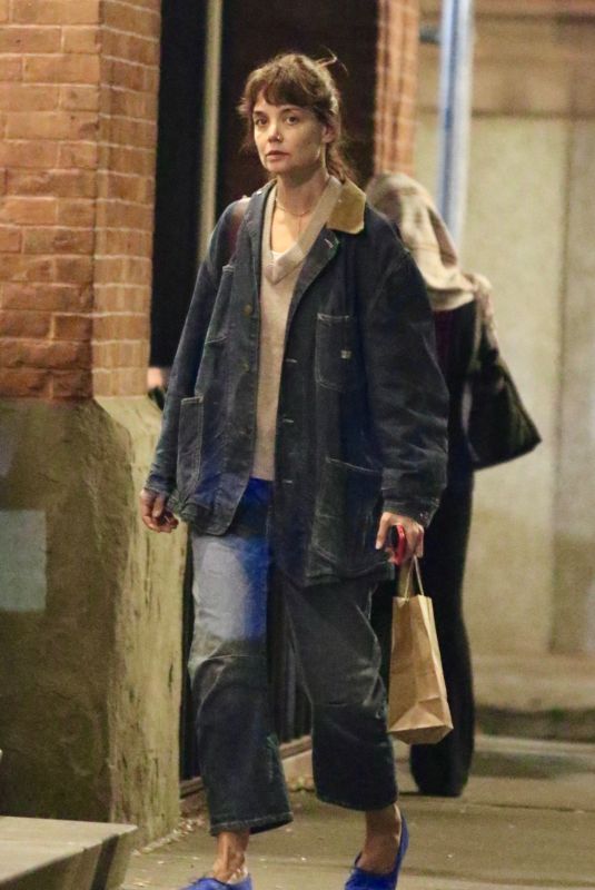 KATIE HOLMES Night Out in New York 10/17/2023