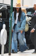 KELLY ROWLAND in a Double Denim Ot in New York 10/21/2023