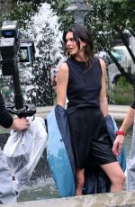 KENDALL JENNER at a Photoshoot for Calvin Klein in New York 10/08/2023