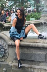KENDALL JENNER at a Photoshoot for Calvin Klein in New York 10/08/2023